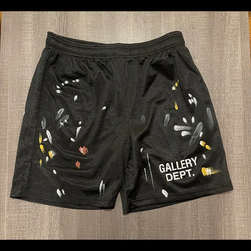 gallery department | Shorts | Gallery Dept Paint Splatter Black
